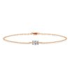 Dainty Marquise Single Stone Bracelet in 18K Rose Gold Plated Sterling Silver