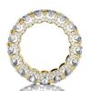 18K Gold Plated Eternity Wedding Band for Women with Oval Created White Sapphires