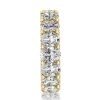 18K Gold Plated Eternity Wedding Band for Women with Oval Created White Sapphires