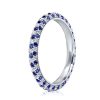 Emerald Cut Pave Setting Bridal Ring Set in Sterling Silver