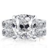 Classic White Sapphire Bridal Wedding Ring Set in Rhodium Plated Sterling Silver