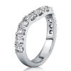 Classic White Sapphire Bridal Wedding Ring Set in Rhodium Plated Sterling Silver
