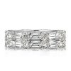 Double Row Emerald Wedding Band in Sterling Silver (6.88 CT. TW.)