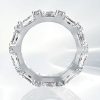Double Row Emerald Wedding Band in Sterling Silver (6.88 CT. TW.)