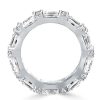 Double Row Emerald Wedding Band in Sterling Silver (6.88 CT. TW.)