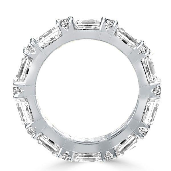 Double Row Emerald Wedding Band in Sterling Silver (6.88 CT. TW.)