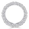 Sterling Silver Milgrain Bezel Blue Eternity Band with Marquise and Round Cut Stones
