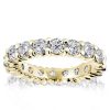 18K Gold Plated Sterling Silver White Sapphire Eternity Wedding Band - 4.8 CT.TW
