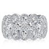Sterling Silver Alternative Wedding Band with Simulated Diamonds