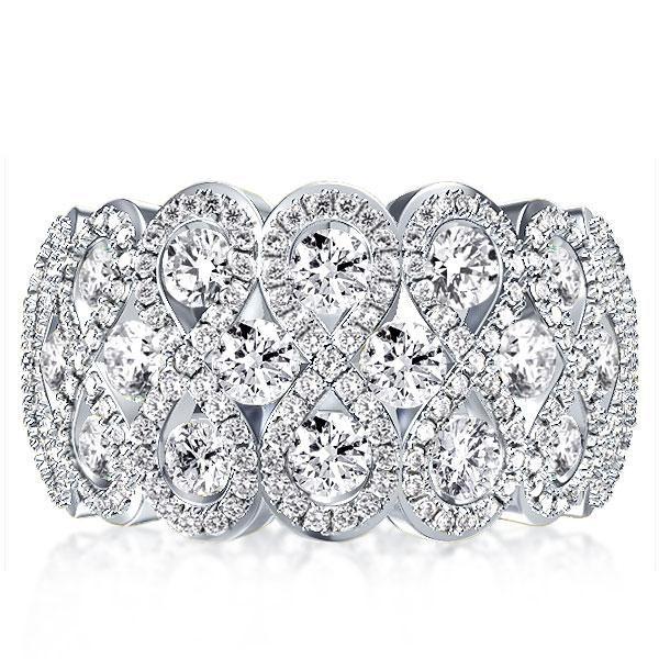 Sterling Silver Alternative Wedding Band with Simulated Diamonds