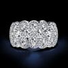 Sterling Silver Alternative Wedding Band with Simulated Diamonds