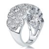 Sterling Silver Alternative Wedding Band with Simulated Diamonds