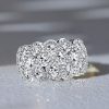 Sterling Silver Alternative Wedding Band with Simulated Diamonds