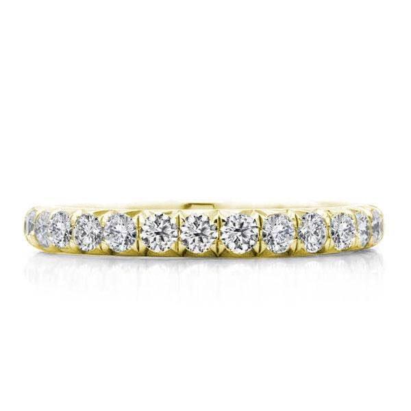 18K Gold Plated Sterling Silver Wedding Band with 2.55 CT. TW. Diamonds