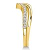 Sterling Silver White Sapphire Chevron Wedding Band Ring - 0.31 CT. TW.