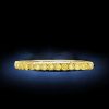 Golden Yellow Topaz Eternity Band - 18K Gold Plated Sterling Silver Wedding Ring