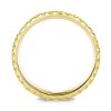 Golden Yellow Topaz Eternity Band - 18K Gold Plated Sterling Silver Wedding Ring