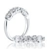 Five Stone Created White Sapphire Eternity Band in Sterling Silver