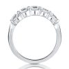Five Stone Created White Sapphire Eternity Band in Sterling Silver