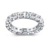 Three Stone Eternity Bridal Wedding Ring Set in 925 Sterling Silver with 9.10 CT. Total Stones