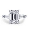 Three Stone Eternity Bridal Wedding Ring Set in 925 Sterling Silver with 9.10 CT. Total Stones