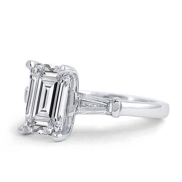 Three Stone Eternity Bridal Wedding Ring Set in 925 Sterling Silver with 9.10 CT. Total Stones