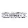 Three Stone Eternity Bridal Wedding Ring Set in 925 Sterling Silver with 9.10 CT. Total Stones
