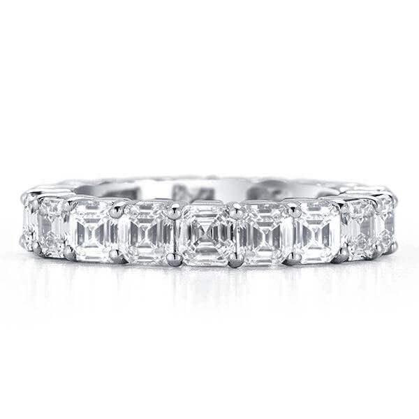 Three Stone Eternity Bridal Wedding Ring Set in 925 Sterling Silver with 9.10 CT. Total Stones