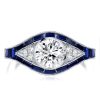 Bezel Set Sterling Silver Vintage Style Engagement Ring - 1.25 CT Center Stone
