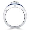 Bezel Set Sterling Silver Vintage Style Engagement Ring - 1.25 CT Center Stone
