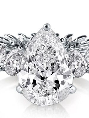 Eternity Pear & Heart Cut Engagement Ring - Sterling Silver