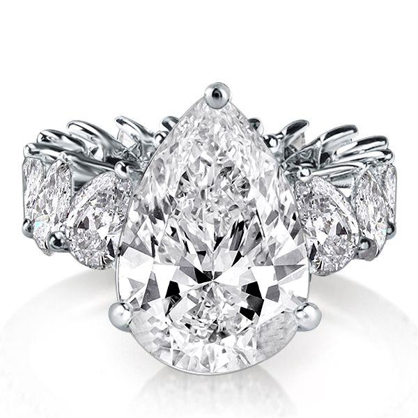 Eternity Pear & Heart Cut Engagement Ring - Sterling Silver