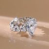 Eternity Pear & Heart Cut Engagement Ring - Sterling Silver