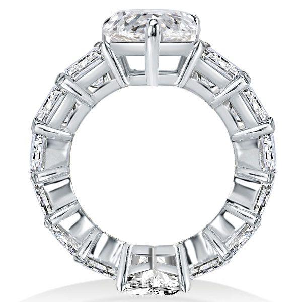 Eternity Pear & Heart Cut Engagement Ring - Sterling Silver