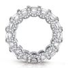 Sterling Silver Asscher Cut Eternity Wave Wedding Band - 2.56 CT TW