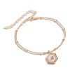 Personalized Sterling Silver Hexagon Initial Bracelet - Custom Chain Bracelet