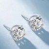 Sterling Silver Round Cut Tennis Necklace & Earring Set - 18 Inch