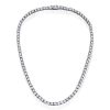 Sterling Silver Round Cut Tennis Necklace & Earring Set - 18 Inch