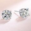 Sterling Silver Round Cut Tennis Necklace & Earring Set - 18 Inch