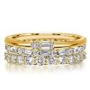 4.29 CT. TW. Eternity Stackable Band Set in 18K Gold Plated Sterling Silver