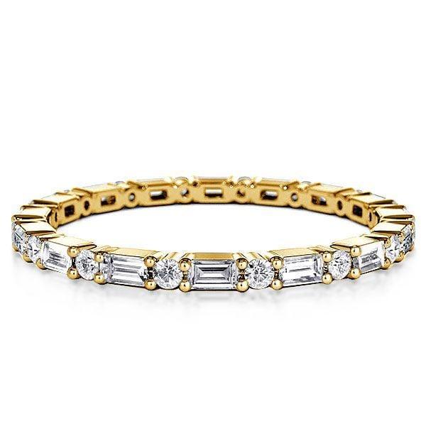 4.29 CT. TW. Eternity Stackable Band Set in 18K Gold Plated Sterling Silver