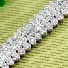 Triple Row Radiant Tennis Bracelet in 925 Sterling Silver with Rhodium Finish