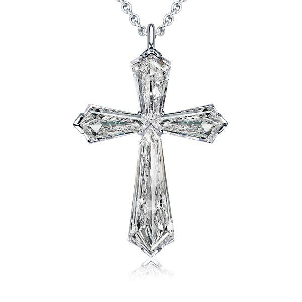 Sterling Silver Cross Necklace - 925 Silver Pendant Necklace for Women - Available in Multiple Chain Lengths