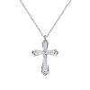 Sterling Silver Cross Necklace - 925 Silver Pendant Necklace for Women - Available in Multiple Chain Lengths