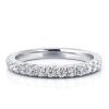 Three Stone Created White Sapphire Bridal Jewelry Set in 925 Sterling Silver