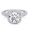 Round Halo 2.70 CT Simulated Diamond Engagement Ring in 925 Sterling Silver