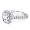 Round Halo 2.70 CT Simulated Diamond Engagement Ring in 925 Sterling Silver