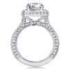 Round Halo 2.70 CT Simulated Diamond Engagement Ring in 925 Sterling Silver