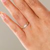 Vintage Style Opal Wedding Band Ring - 925 Sterling Silver