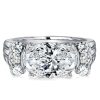 Oval Cut Blue Topaz Engagement Ring for Women in 925 Sterling Silver